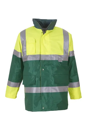 Kontrastfarbene Warn-Jacke Hi Vis Yellow / Green
