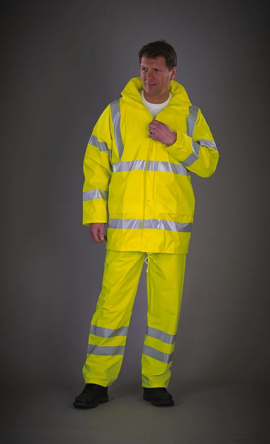 Hi-Vis Soft Flex Breathable Rain Jacket