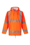 Atmungsaktive Hi-Vis Soft Flex Regenjacke Hi Vis Orange