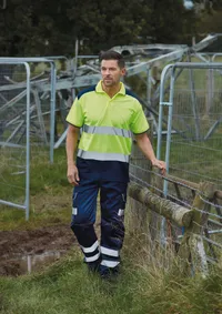 Zweifarbiges HiViz-Polohemd