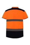 Zweifarbiges HiViz-Polohemd Hi Vis Orange / Navy