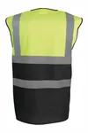 Zweifarbige Weste für hohe Sichtbarkeit Hi Vis Yellow / Black