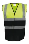 Zweifarbige Weste für hohe Sichtbarkeit Hi Vis Yellow / Black