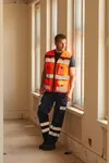 Zweifarbige Ripstop-Weste für hohe Sichtbarkeit Hi Vis Orange