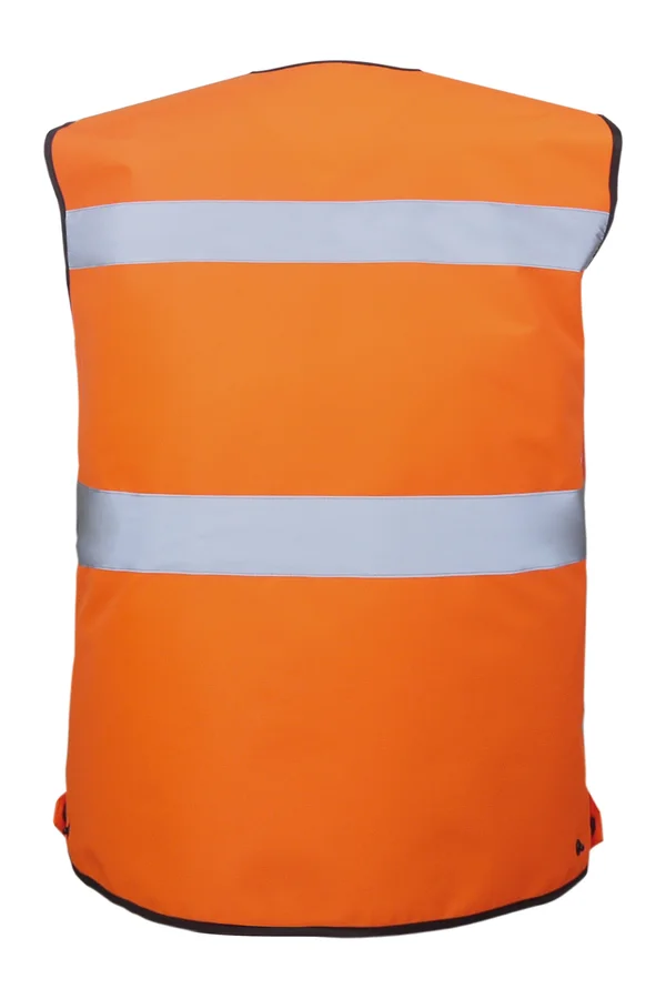 Zweifarbige Ripstop-Weste für hohe Sichtbarkeit Hi Vis Orange