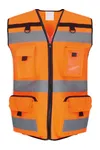 Zweifarbige Ripstop-Weste für hohe Sichtbarkeit Hi Vis Orange