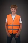 YOKO Kinderweste mit Reflexleiste in Warnfarbe Hi Vis Orange