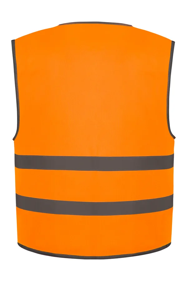 YOKO Kinderweste mit Reflexleiste in Warnfarbe Hi Vis Orange