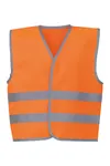 YOKO Kinderweste mit Reflexleiste in Warnfarbe Hi Vis Orange
