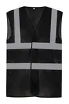 Hi-Vis recycled Open Mesh Waistcoat Black