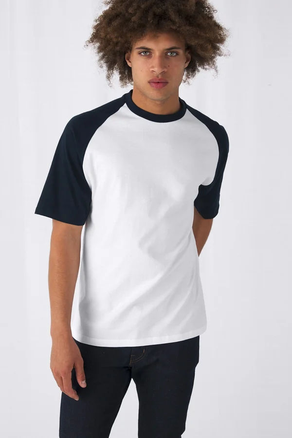 T-Shirt Base-Ball White / Navy