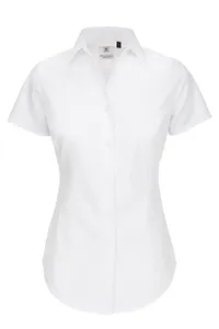 Popeline Stretch Bluse kurzarm