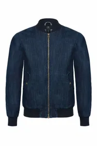 Herren Denim Bomber Jacke
