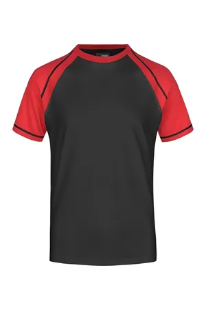 Men´s Raglan-T Black / Red