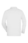 Polo-Piqué Long-Sleeved White