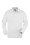 Polo-Piqué Long-Sleeved White
