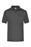 Polo-Piqué Pocket anthracite melange