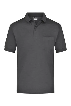 Polo-Piqué Pocket anthracite melange
