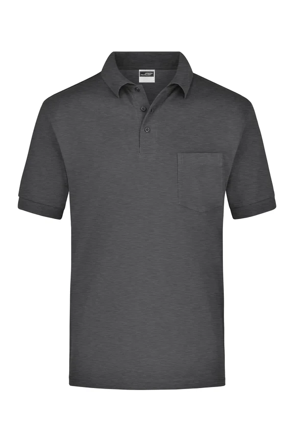 Polo-Piqué Pocket anthracite melange