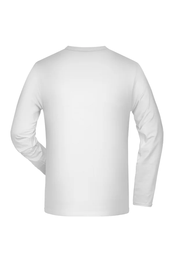 Elastic-T Long-Sleeved White