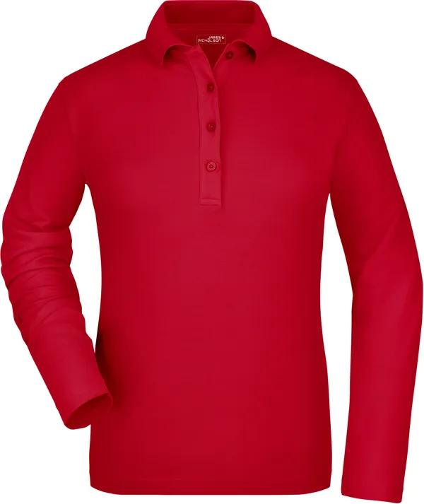 Damen Stretch Piqué Polo langarm