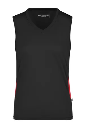 Ladies´ Running Tank Black / Red
