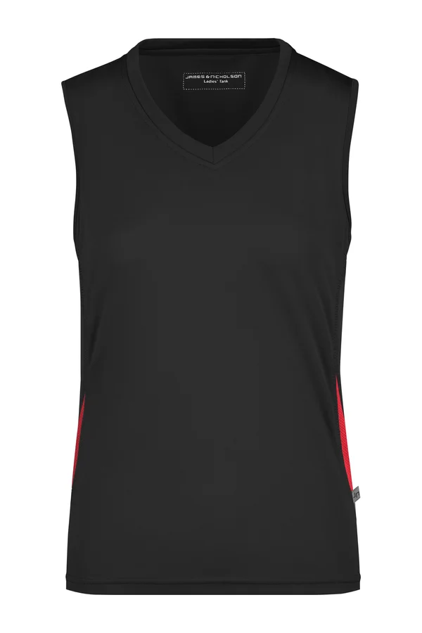 Ladies´ Running Tank Black / Red