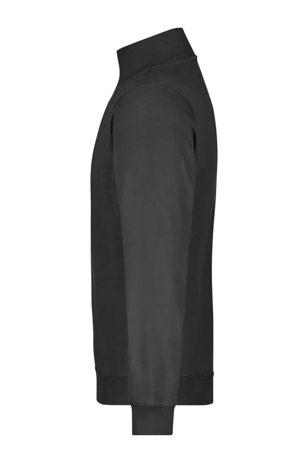 Round-Neck Zip Black