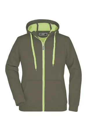 Ladies´ Doubleface Jacket olive/lime green