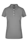 Damen Stretch Piqué Polo Mid Grey