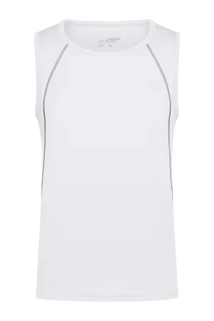 Herren Funktionsshirt ärmellos White / Silver