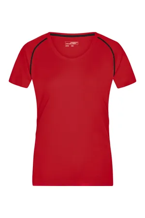 Ladies´ Sports T-Shirt Red / Black