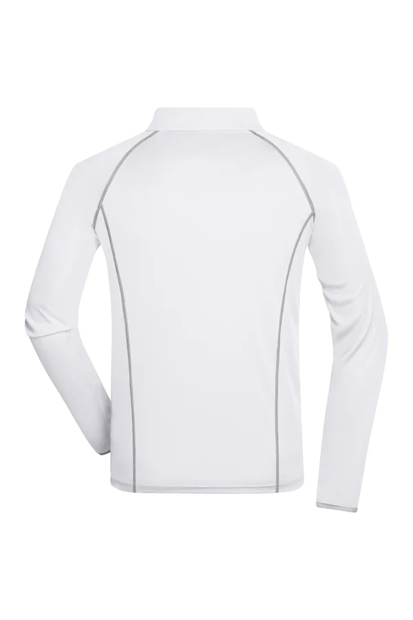 Men´s Sports Shirt Longsleeve White / Silver