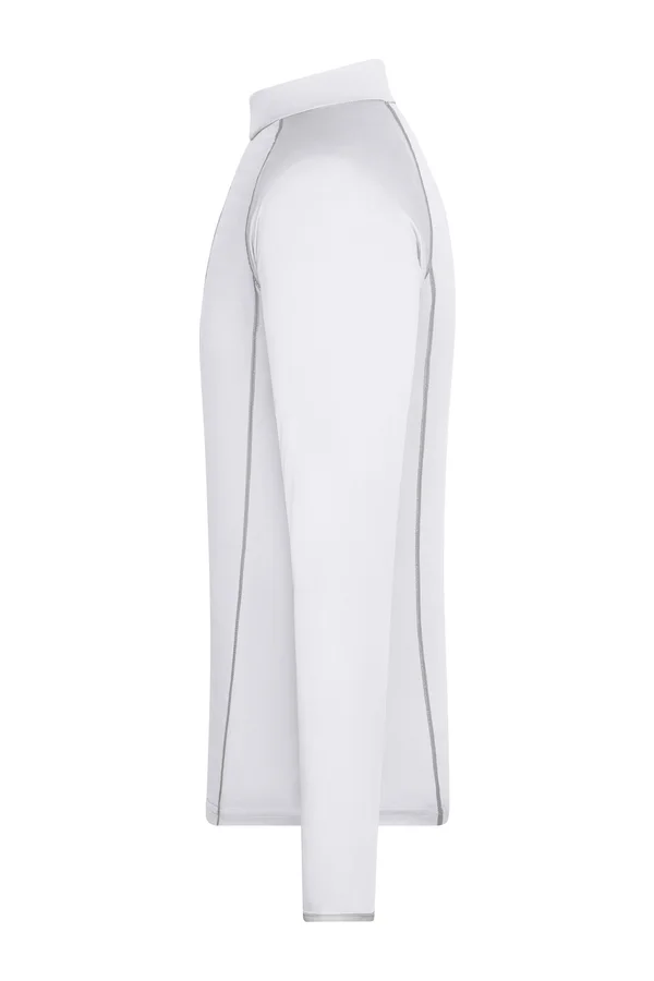 Men´s Sports Shirt Longsleeve White / Silver