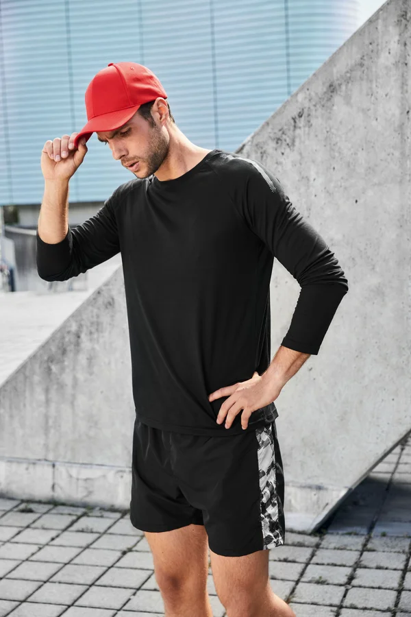 Men´s Sports Shirt Long-Sleeved Black