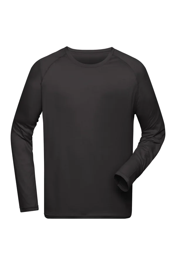 Men´s Sports Shirt Long-Sleeved Black