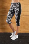 Damen Sportleggings 3/4 black printed/black