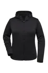 Damen Sport Hoody mit Zip Black
