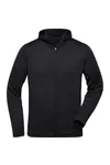 Herren Sport Hoody mit Zip Black