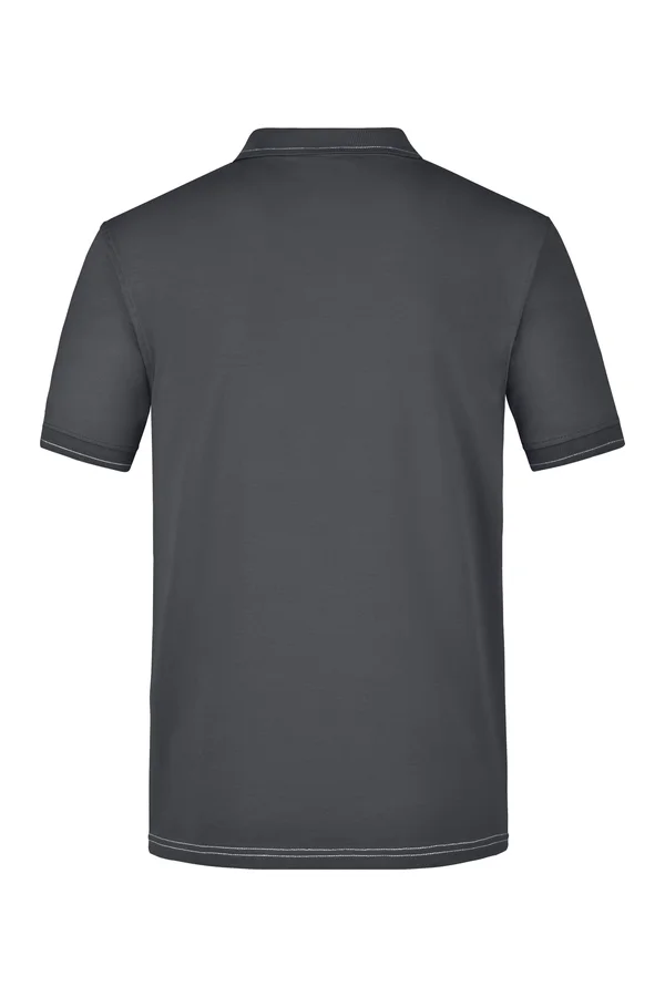 Men´s Elastic Polo graphite/white