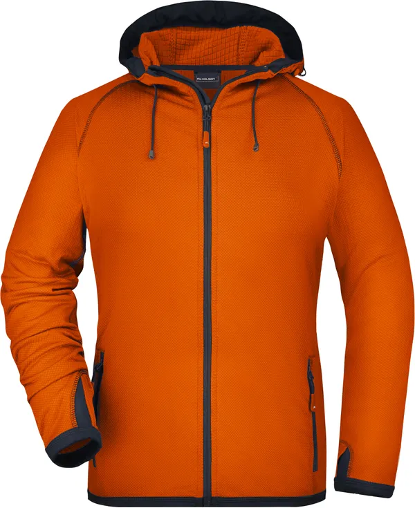 Damen Kapuzen Fleecejacke mit Rauten