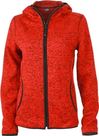 Damen Strickfleece Kapuzenjacke