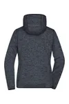 Ladies´ Knitted Fleece Hoody dark melange/black