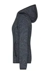 Ladies´ Knitted Fleece Hoody dark melange/black
