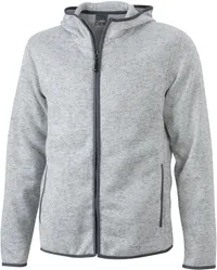 Herren Strickfleece Kapuzenjacke