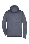 Men´s Knitted Fleece Hoody denim melange/black