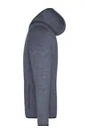 Men´s Knitted Fleece Hoody denim melange/black