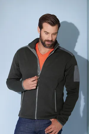 Men´s Knitted Fleece Jacket black/carbon