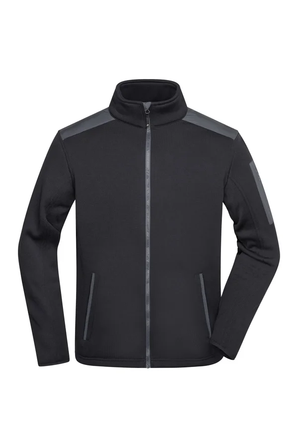Men´s Knitted Fleece Jacket black/carbon