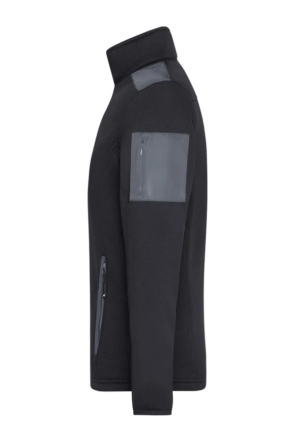 Men´s Knitted Fleece Jacket black/carbon